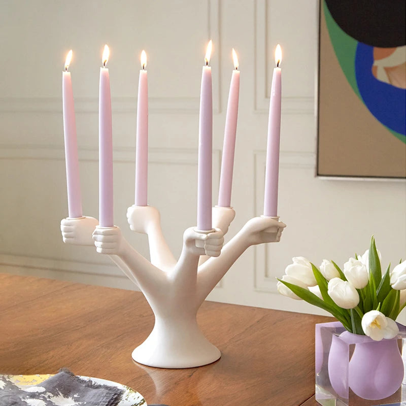 Nordic White Candle Holders 2025
