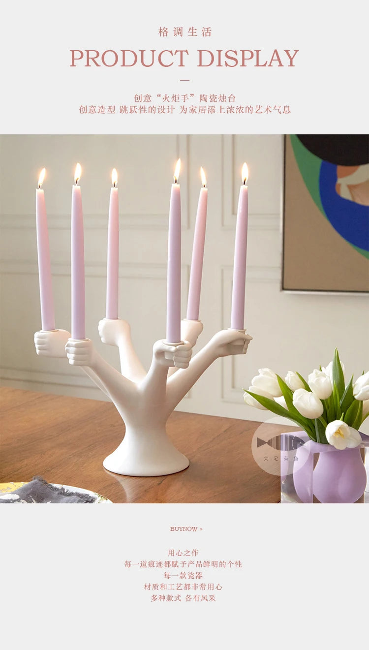 Nordic White Candle Holders 2025