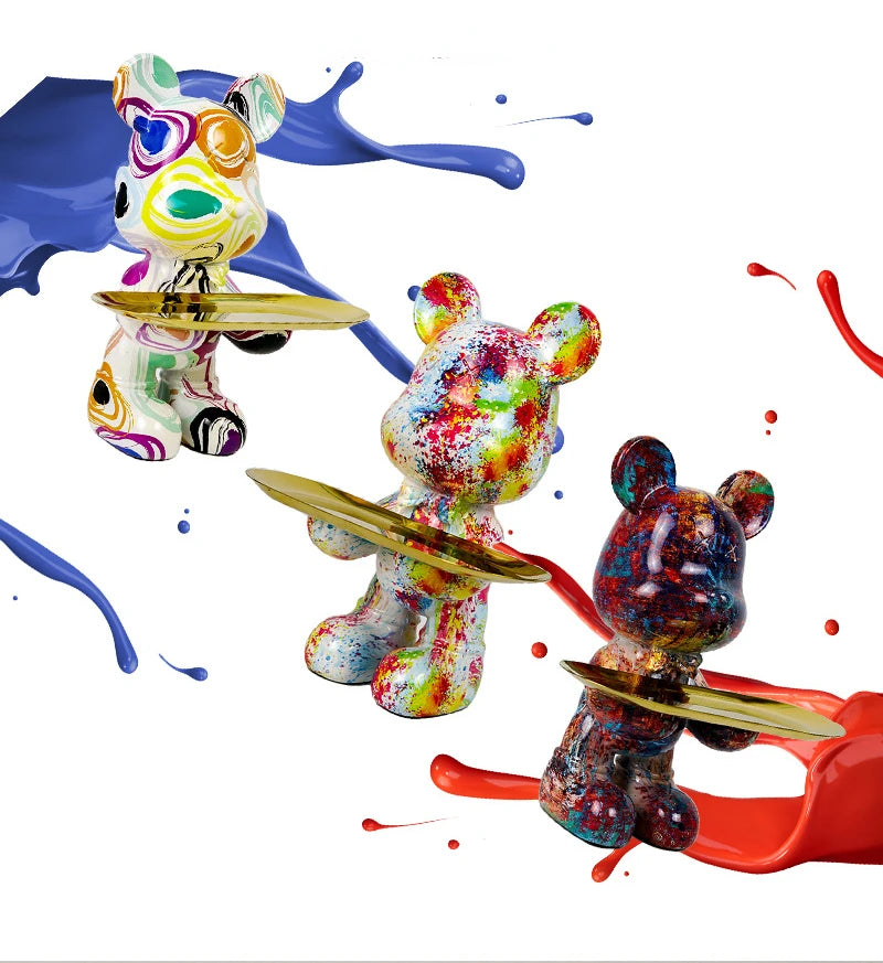 Bear statue with tray storage, 2024