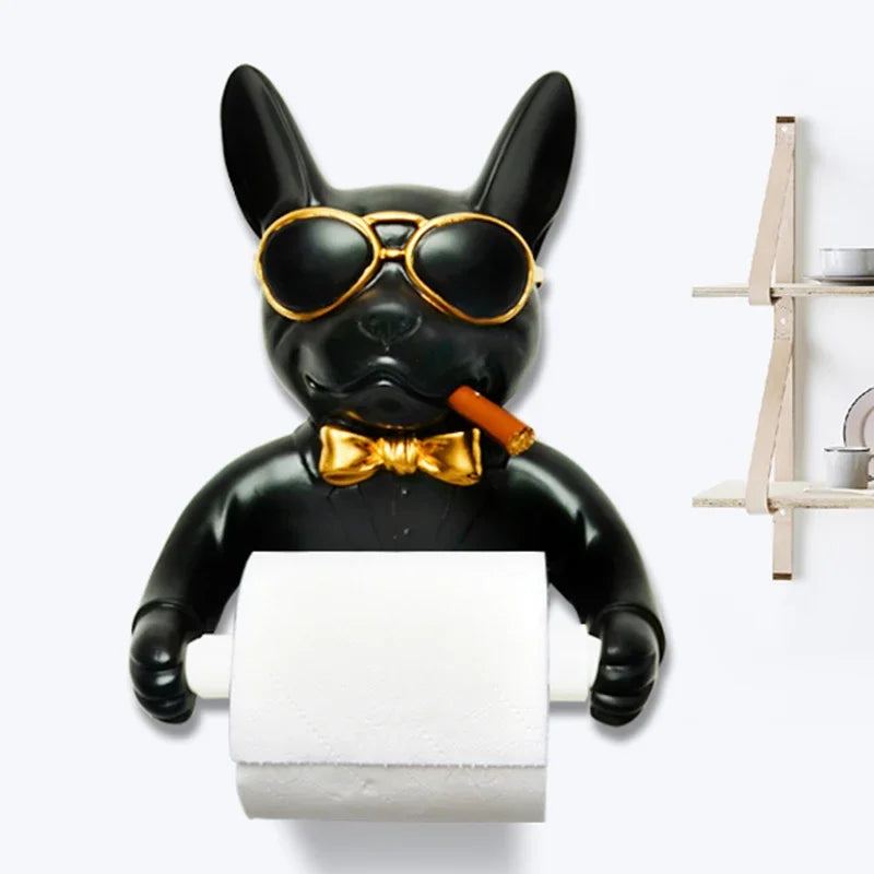 Tray Toilet Paper Holder Dog Style 2024