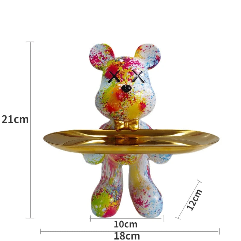 Bear statue with tray storage, 2024