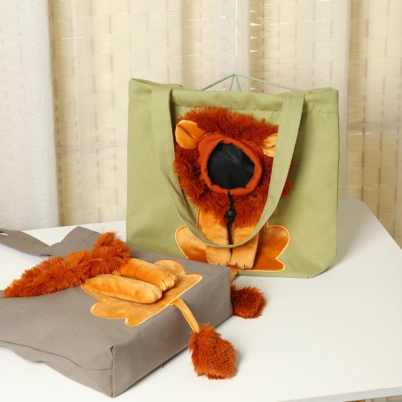 Creative Cat Carrier Bag With Lion Head 2024