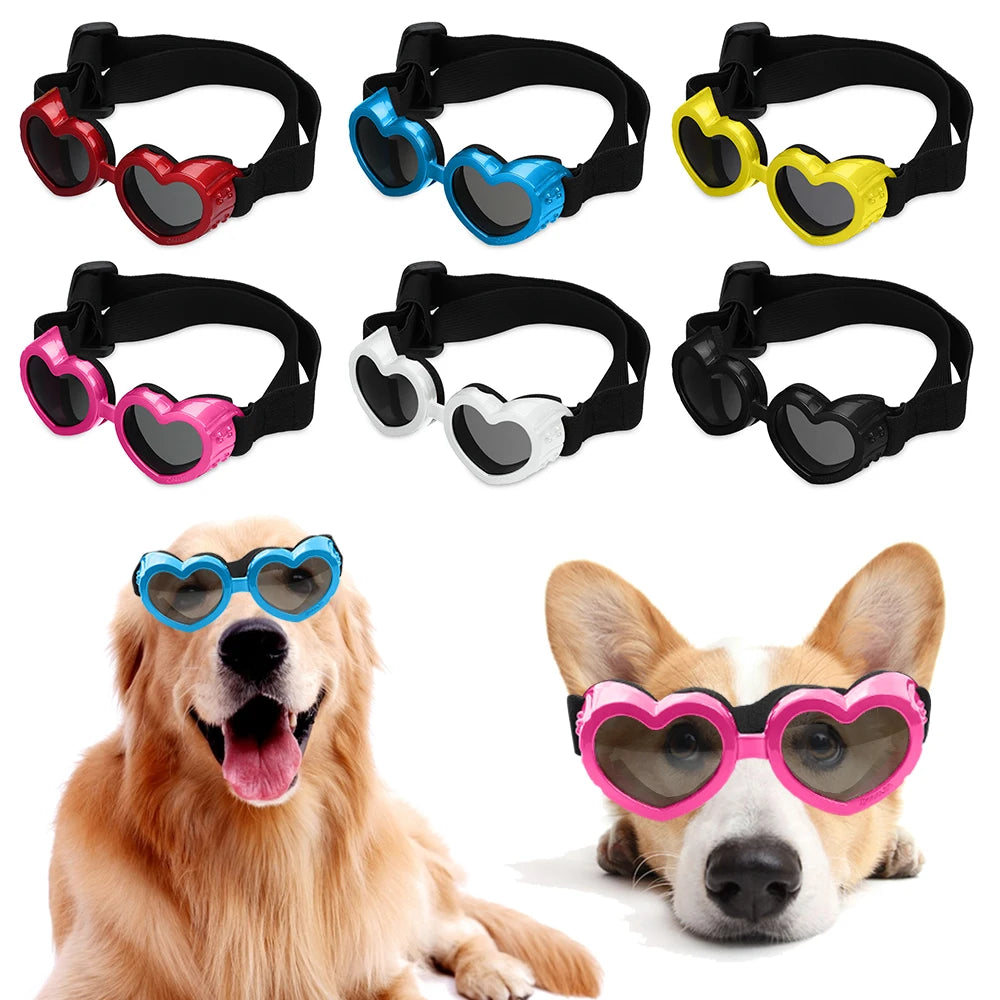 Dog Cat Sun Glasses with Adjustable Strap Goggles 2024