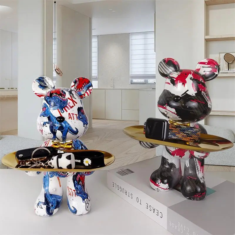 Bear statue with tray storage, 2024