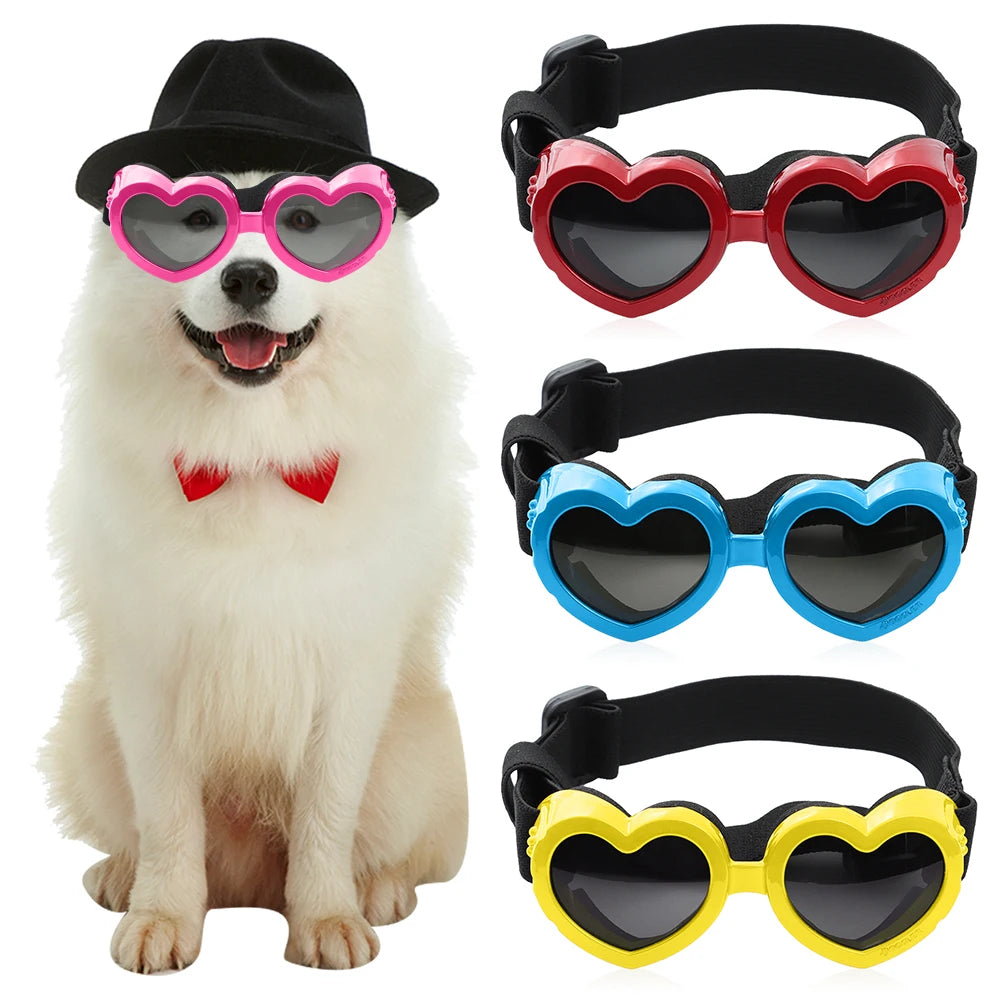 Dog Cat Sun Glasses with Adjustable Strap Goggles 2024