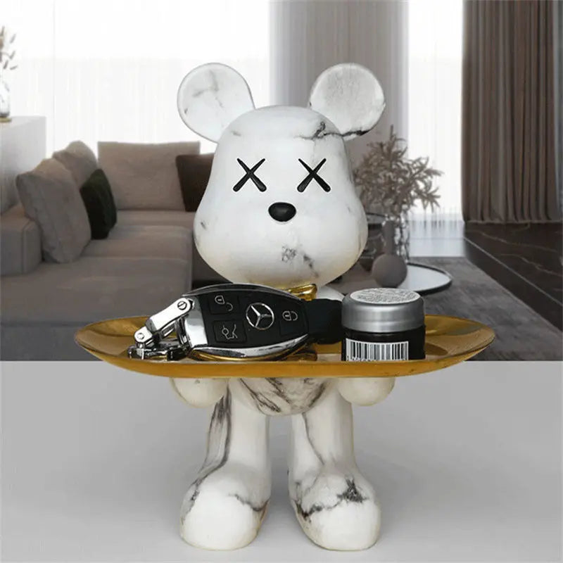Bear statue with tray storage, 2024