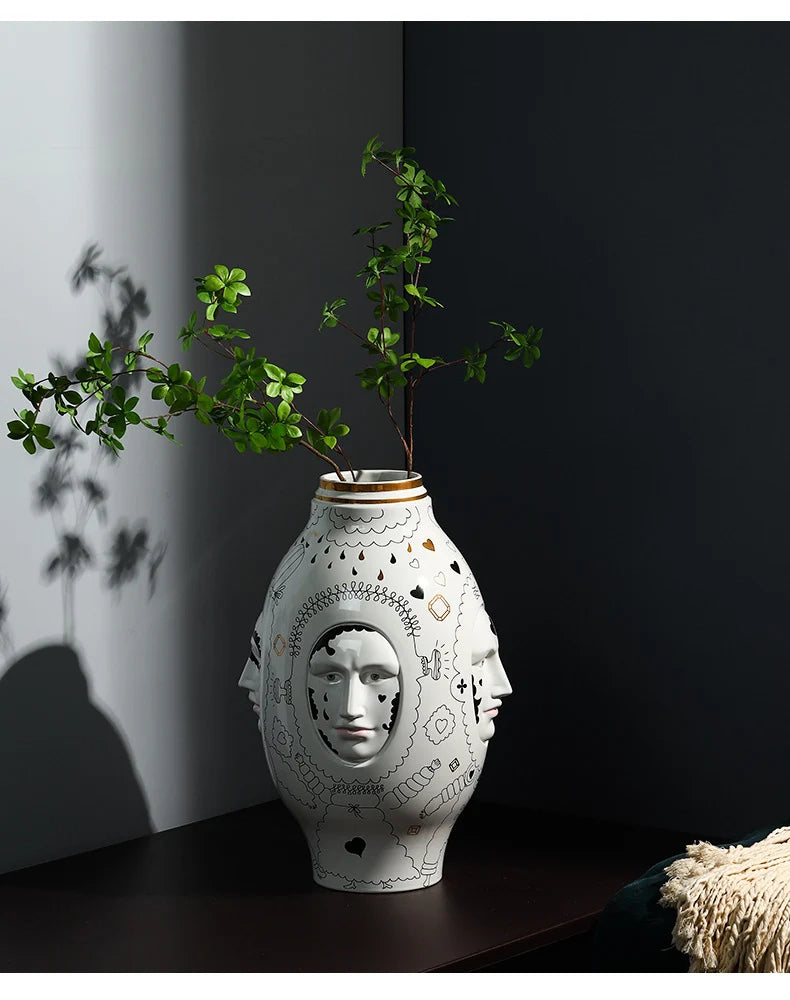 Creative Face Ceramic Vase 2024