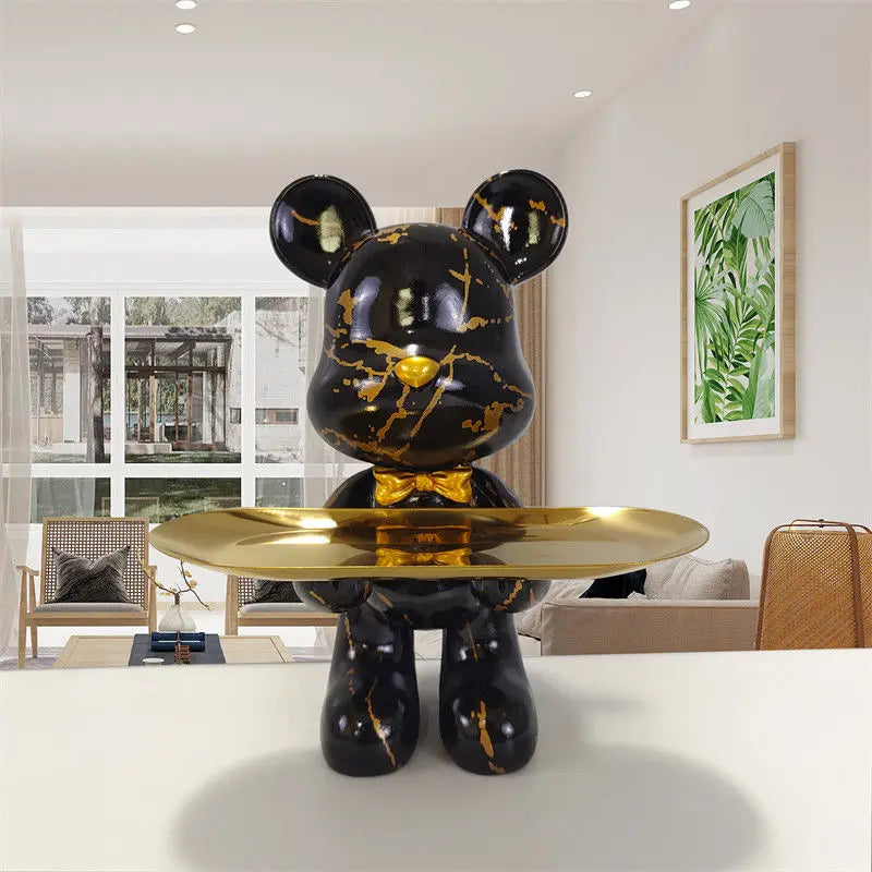 Bear statue with tray storage, 2024