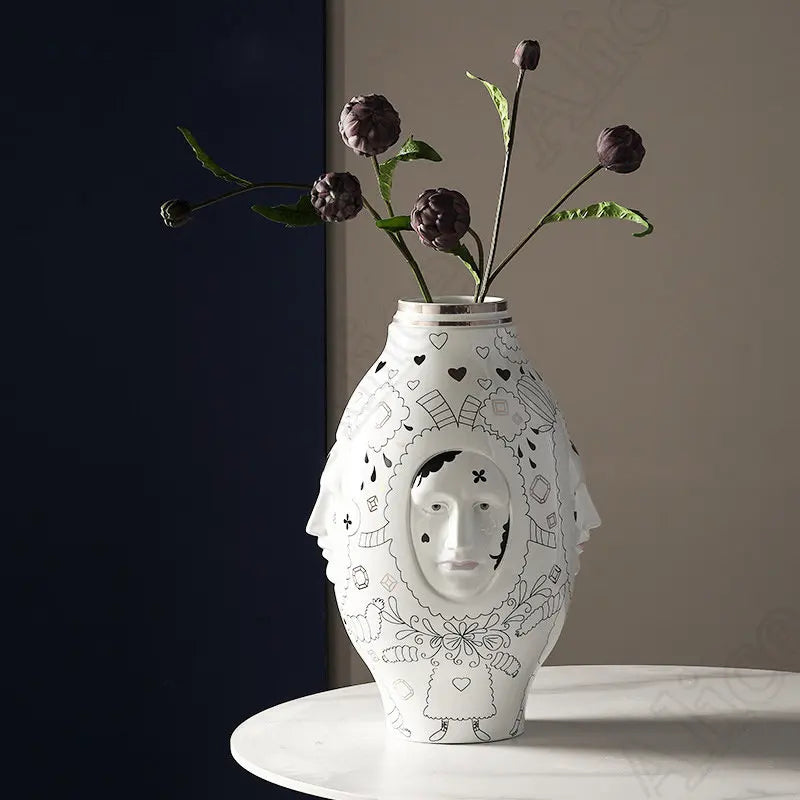 Creative Face Ceramic Vase 2024