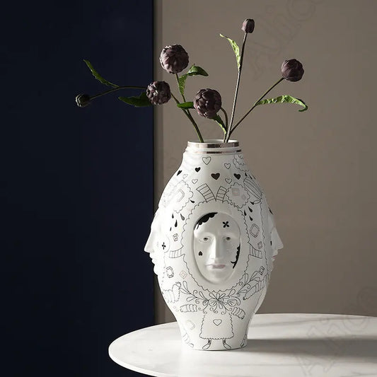 Creative Face Ceramic Vase 2024