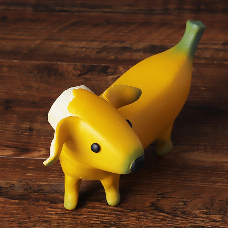 NORTHEUINS 3 Pcs/Set Resin Banana Dogs  2024