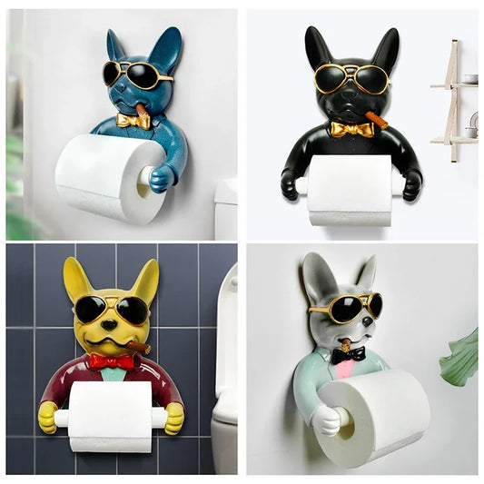 Tray Toilet Paper Holder  Dog Style 2024